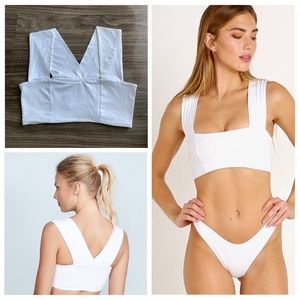 L*Space x Revolve Womens Parker Top in White- NWT